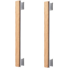 Wooden Drawer Knobs Chinese Style Black Walnut 2 pcs