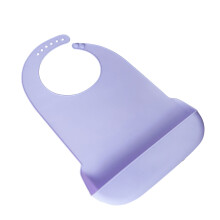 Waterproof Burp Cloth 3D Elderly Adult Bib Feeding Apron-Purple