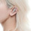 Star and Moon Diamond Earrings Simple Ear Wrap Crawler-silver 8