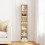 Levede Slim 6-Tier Oak Bookcase Storage Shelf 1