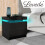 Levede High Gloss RGB LED Bedside Table 2-Drawer 1
