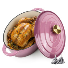 Enameled Cast Iron Dutch Oven 4.5 QT with Lid