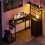 Levede L-Shape Gaming Desk RGB LED Black 1