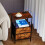 Levede LED Bedside Table 2 Drawers USB Ports Sofa 1