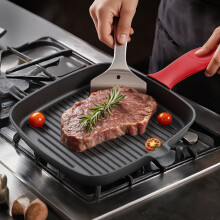 Toque Cast Iron Griddle Grill Pan Square Skillet