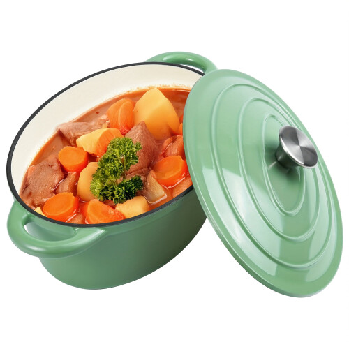 Enameled Cast Iron Dutch Oven 4.5 Quart with Lid 1