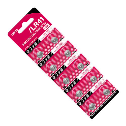 10pcs/sheet AG3 LR41 Button Cell Batteries 1.5V High Capacity