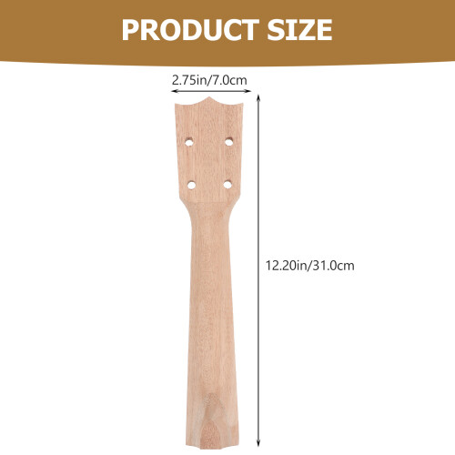 Ukulele Replacement Neck Natural Wood 21 Inches 1 Set 1