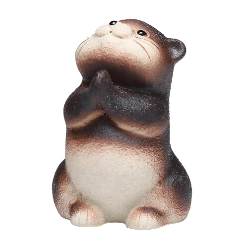 Otter Tea Pet Figurine Clay Sculpture Decor
