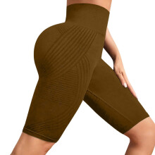 Women's capris Leggings High Waist Capris for Casual-Coffee S