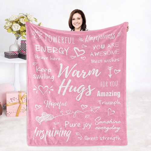 Purple Throw Blanket Inspirational Gift 30x40in