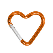 Heart Carabiner Clip Spring Snap Hook for Camping Hiking-Gold