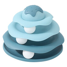 Cat Ball Tower with Interactive Track and 3 Removable Balls