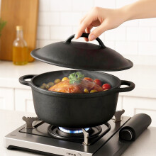 Toque 6.6L Cast Iron Dutch Oven Heavy Duty Casserole Dish Pot Stockpot With Lid