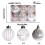 AuroraX Art Deco Hanging Ball Ornaments Silver Glitter 6-Pc 2