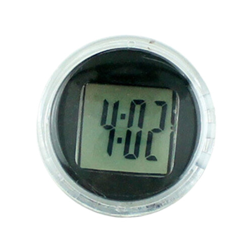 Motorcycle Handlebar Mount Clock Black Compact 1