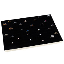 Organisateur d'anneaux pour présentoir de bijoux et étuis-Noir