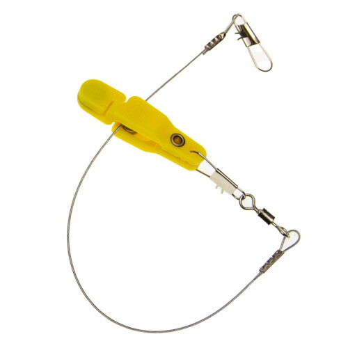 Plastic Fishing Line Release Snap Clip Adjustable-Yellow