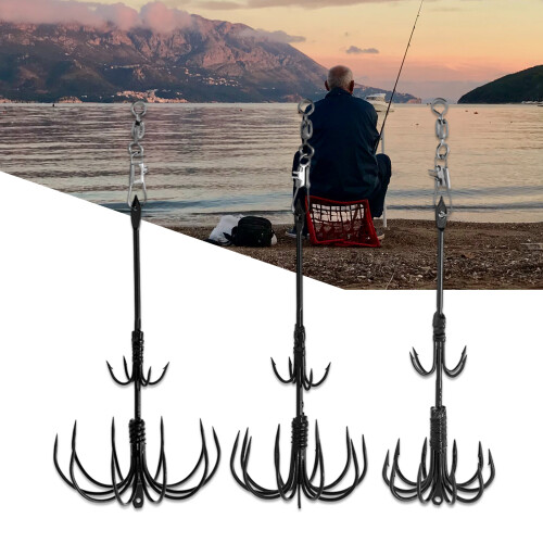 Jig de pêche Double, crochet de gabarit de pêche,-numéro SS 2