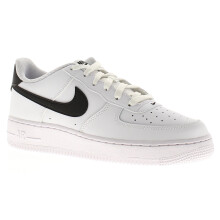 Nike Junior Boys Trainers Air Force 1 Bg Leather Lace Up white black UK Size