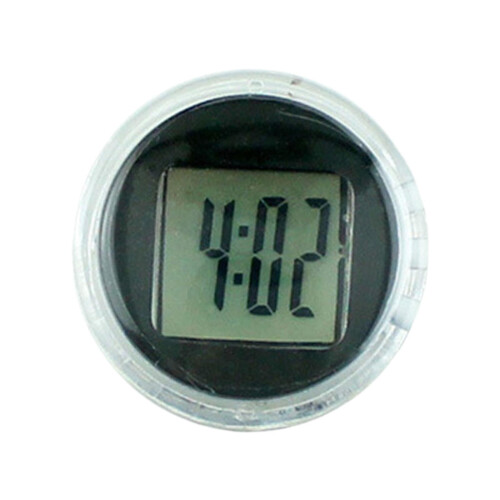 Motorcycle Handlebar Mount Clock Black Compact