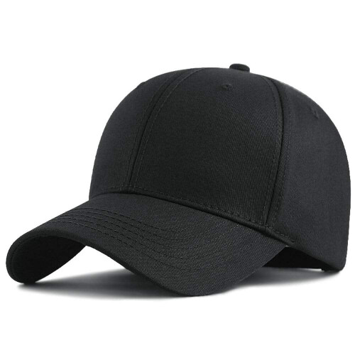 Oversized Baseball Cap Black 60-65 cm