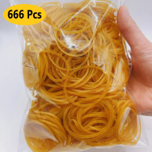 Hochelastische Naturgummibänder, strapazierfähig, für Büro und Haushalt, 666 Stück