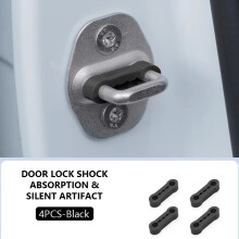 Türstoßdämpfer, Antivibrations-Türdämpfer, schwarz, 4 Stück