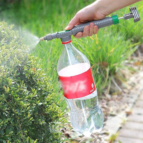 Manuelle Gartensprühflasche mit verstellbarem Sprühkopf, grau 2