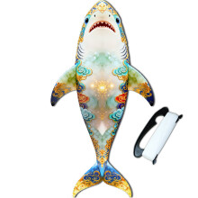 (Gold)Cerf-volant en forme de poisson koĂŻ avec cadre en fibre de verre pour enfants aventure en plein air et cadeau