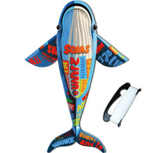 (Blue)Cerf-volant en forme de poisson koĂŻ avec cadre en fibre de verre pour enfants aventure en plein air et cadeau