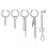 Stainless Steel Hoop Earring Gothic Cross 4 pcs 7