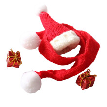 Mini Christmas Doll Clothes Set 1:12 Scale Red Scarf and