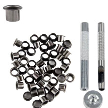 6 mm Kydex Gereedschapsset met Aambeeld en Oogjesklinknagels voor Het Zelf Maken van Scheden en Holsters, Leerbewerking, Klinknagels, 50 Stuks
