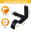 Curtain Rod Holders No-Drill Black 4-Pack 6