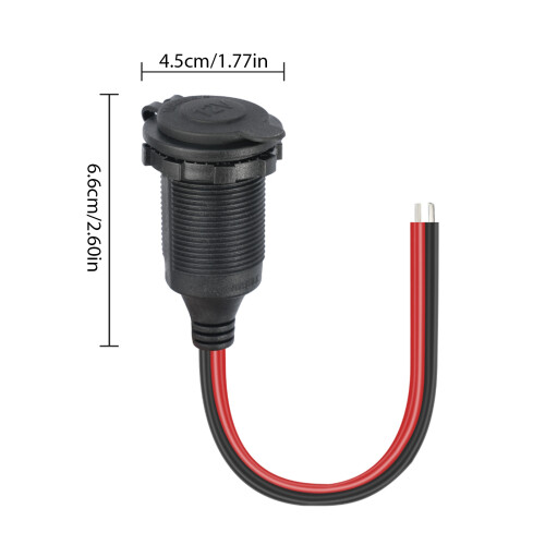 Auto-Zigarettenanzünder-Buchse, Steckdose, Steckdose, 12 V/24 V, 1