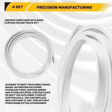 Flexible Bendable Ceiling Curtain Track, Ceiling Mount for Curtain Rail, Room Divider Ceiling Track for Curtains 9.8FT