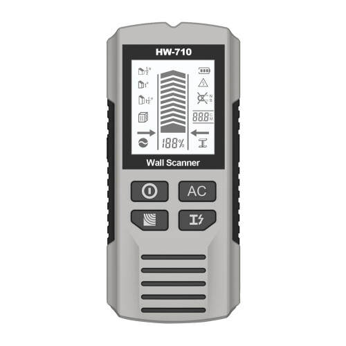 5-in-1 Wall Scanner for Studs Metal and AC Wires LCD