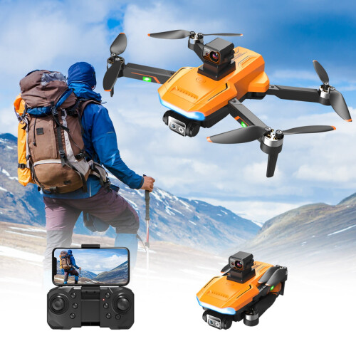 Drone FPV Wi-Fi 2.4G com câmera 4K e motor brushless.