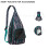 Dame Boho Blomster Sling Bag - Lett Vanntett 2
