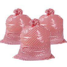 Sacs cadeaux de Noël grand format (91 x 142 cm) en plastique, lot de 3