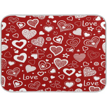 Tapis égouttoir à vaisselle Cœurs de la Saint-Valentin 40 x 45 cm, absorbant