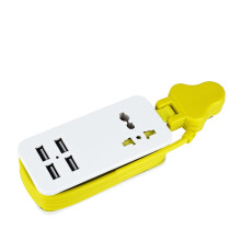 Travel Power Strip with 2 Outlets 4 USB Ports and 5ft Cord