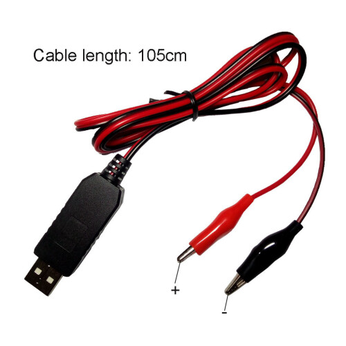 USB 5V to 6V 9V 12V Step-up Clip Cable Adjustable Voltage-12V 2