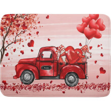 Tapis égouttoir à vaisselle Camion d'amour de la Saint-Valentin, Gnomes rouges, 40 x 45 cm