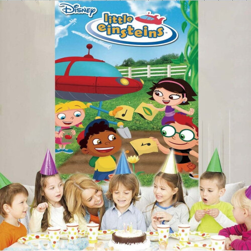 Painel de parede com tema dos Pequenos Einsteins para aniversário 1