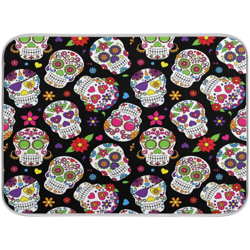 Tappetino asciugapiatti Sugar Skull assorbente e resistente al calore