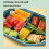 Οβάλ Bento Box Διπλής Επίστρωσης Μεγάλης Χωρητικότητας Φορητό 6