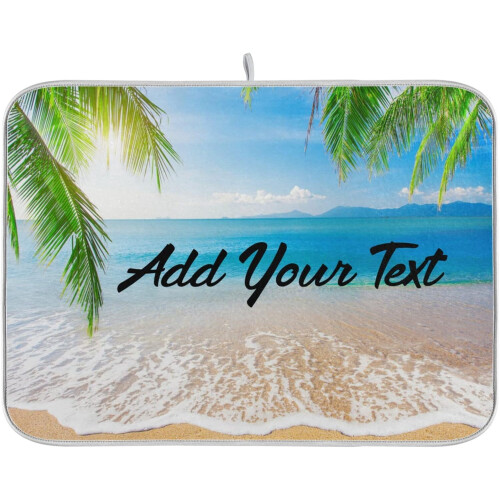 Ocean Beach Palm Tree Tørkematte 18 x 24 tommer absorberende