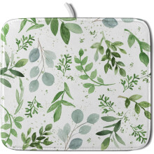 Tapete de secagem de louça reversível Green Leaf, 40,6 x 45,7 cm (16 x 18 polegadas)